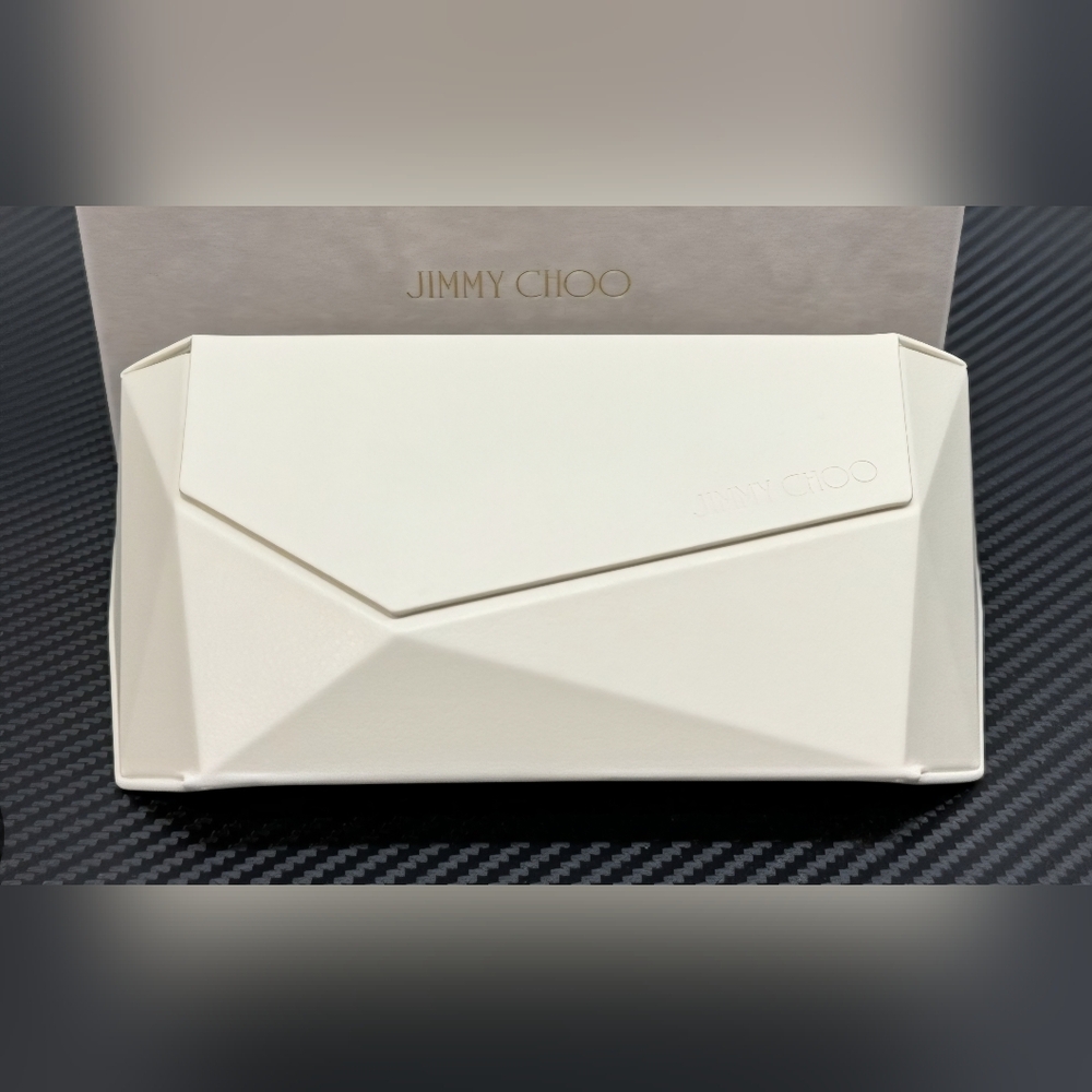 Jimmy Choo Ivory Leather Glasscase.